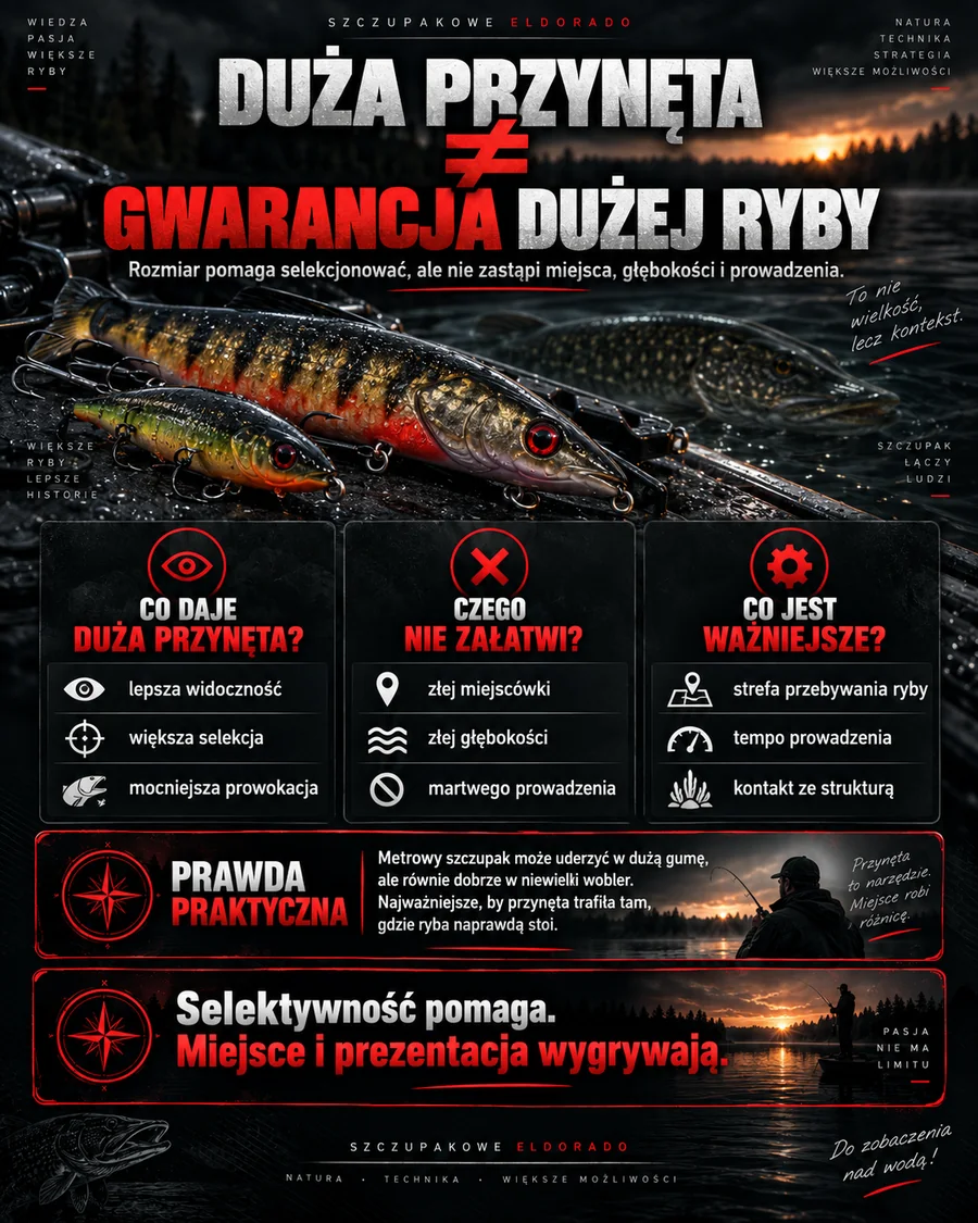 Duża przynęta i strategia łowienia